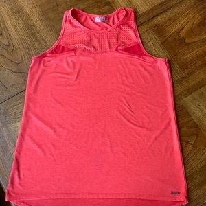 Bright coral racer back moisture wicking athletic tank size L
